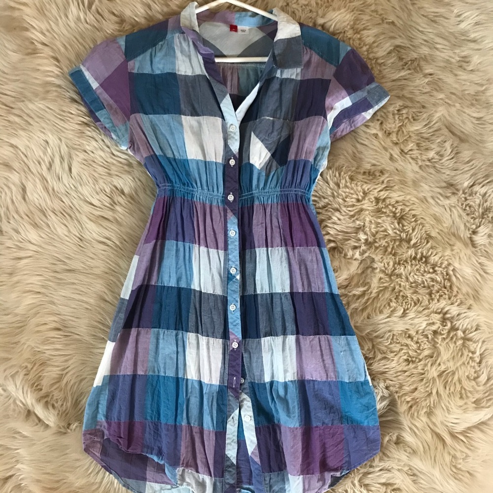 Divided by H & M Buffalo check shirt dress